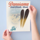 Panorama British Columbia Canada ski-poster Flyer (Hand)