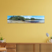 Panorama Cahuita Beach Canvas Afdruk (Insitu (Woonkamer))