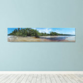 Panorama Cahuita Beach Canvas Afdruk (Insitu (Houten vloer))