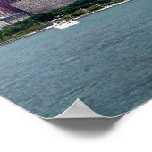 Panorama Chicago Skyline Afbeeldingen Poster (Hoek)