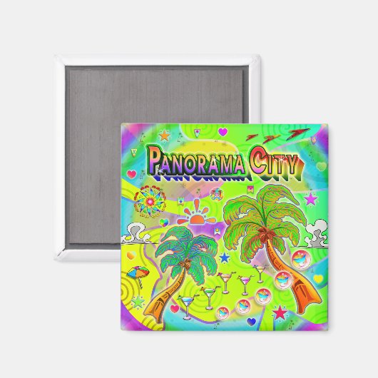 Panorama City Mind focus Magnet (Voorkant / Achterkant)