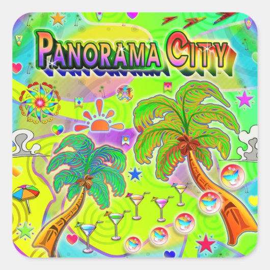 Panorama City Mind Focus Sticker (Voorkant)