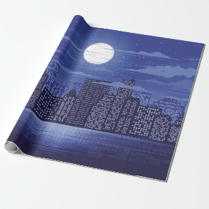 Panorama City of light illustration abstract,archi Cadeaupapier