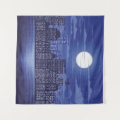 Panorama City of light illustration abstract,archi Wandkleed (Voorkant (horizontaal))