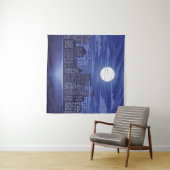 Panorama City of light illustration abstract,archi Wandkleed (In Situ (horizontaal))
