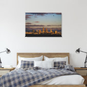 Panorama Cleveland Skyline Canvas Afdruk (Insitu (Slaapkamer))
