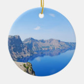 Panorama Crater Lake Keramisch Ornament (Voorkant)