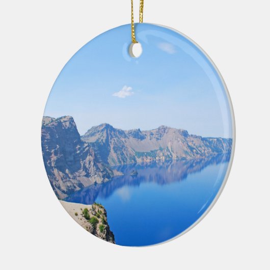 Panorama Crater Lake Keramisch Ornament (Links)