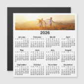 Panorama Foto Zwart 2026 Magnetische Kalender (Voorkant / Achterkant)