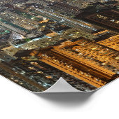 Panorama Hong Kong China Night Skyline Poster (Hoek)