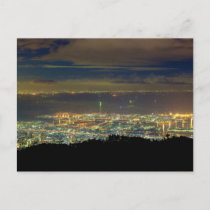 Panorama Kansai Osaka Bay Japan van Mt. Rokko Briefkaart