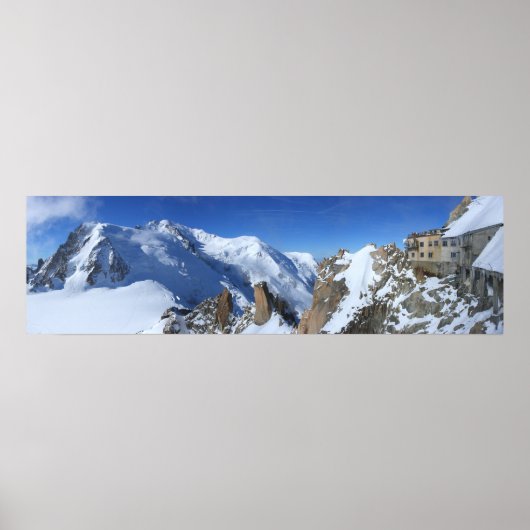 Panorama Mont Blanc Frankrijk Poster (Voorkant)