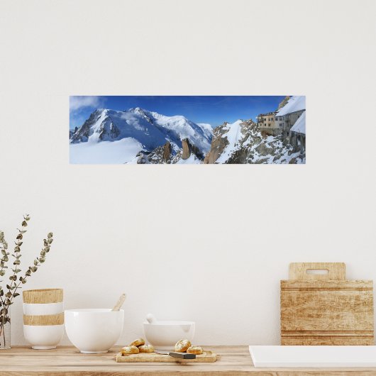 Panorama Mont Blanc Frankrijk Poster (Keuken)