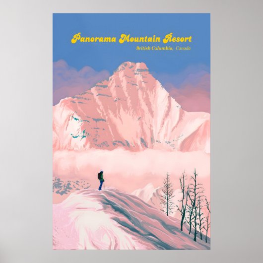 Panorama Mountain Ski Resort Reisposter Poster (Voorkant)