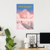 Panorama Mountain Ski Resort Reisposter Poster (Thuiskantoor)