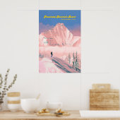 Panorama Mountain Ski Resort Reisposter Poster (Keuken)