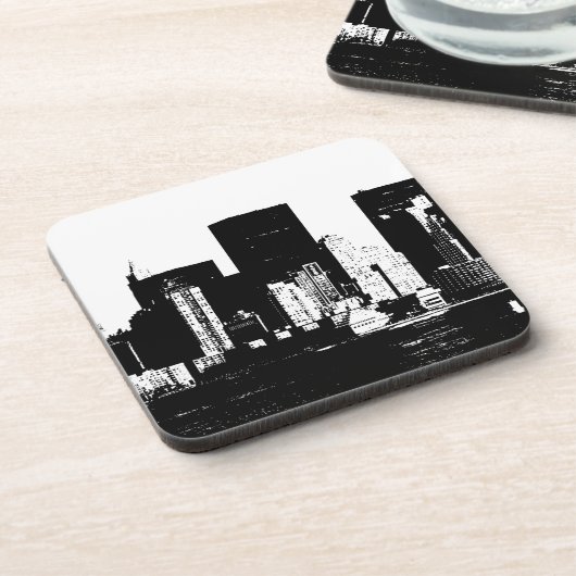 Panorama New York City Bier Onderzetter (Linkerzijde)
