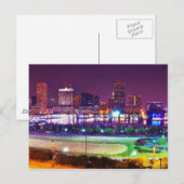 Panorama of Baltimore's Inner Harbour Night Skylin Briefkaart (Voorkant / Achterkant)
