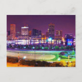 Panorama of Baltimore's Inner Harbour Night Skylin Briefkaart (Voorkant)
