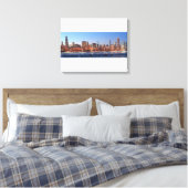 Panorama of Chicago, Illinois bij Lake Canvas Afdruk (Insitu (Slaapkamer))