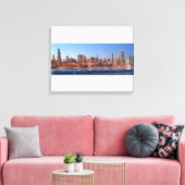 Panorama of Chicago, Illinois bij Lake Canvas Afdruk (Insitu (Woonkamer))