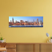 Panorama of Chicago, Illinois bij Lake Canvas Afdruk (Insitu (Woonkamer))