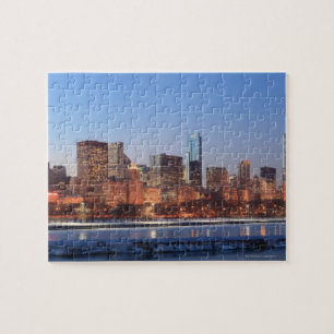 Panorama of Chicago, Illinois bij Lake Legpuzzel