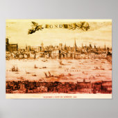 Panorama of London in 1616 Poster (Voorkant)