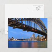 Panorama of Sydney Harbor Bridge, Sydney Opera Briefkaart (Voorkant / Achterkant)