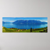 Panorama on Lavaux, Vaud, Zwitserland Poster (Voorkant)
