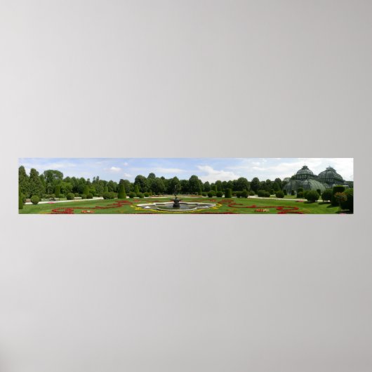 Panorama Palmenhaus in het park Schönbrunn Poster (Voorkant)