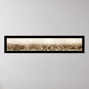 Panorama San Francisco Foto 1910 Poster