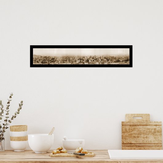 Panorama San Francisco Foto 1910 Poster (Keuken)