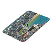 Panorama. San Sebastian en de baai van La Concha. Magneet (Linkerzijde)