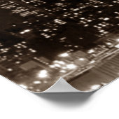 Panorama Sepia Brown New York City Night Artwork Poster (Hoek)