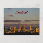 Panorama Skyline Cleveland Briefkaart (Voorkant)