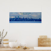 Panorama Skyline Vancouver British Columbia Foto Poster (Keuken)