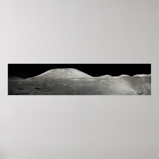Panorama Snapshot van Apollo 17 Moon Landing Rover Poster (Voorkant)