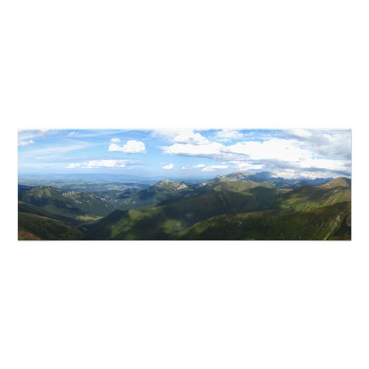 Panorama uit Wolowiec, Tatras Foto Afdruk (Voorkant)