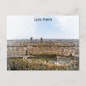Panorama Uitzicht Lyon France Briefkaart (Voorkant)