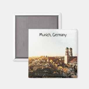 Panorama Uitzicht München Duitsland Magneet