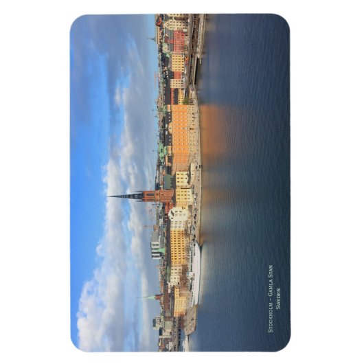 Panorama uitzicht van de oude stad Stockholm - Gam Magneet (Verticaal)