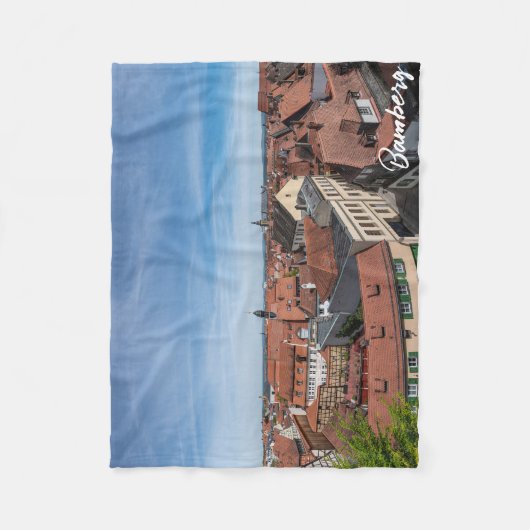 Panorama uitzicht van de oude stad van bovenaf in  fleece deken (Voorkant)