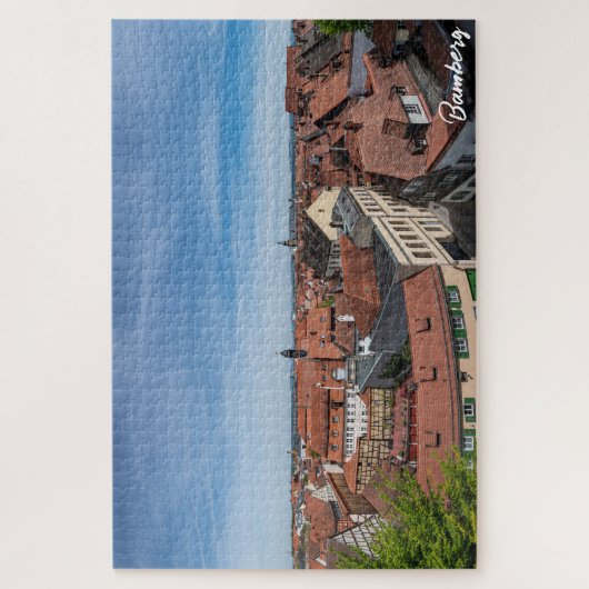 Panorama uitzicht van de oude stad van bovenaf in  legpuzzel (Verticaal)