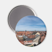 Panorama uitzicht van de oude stad van bovenaf in magneet (Voorkant / Achterkant)
