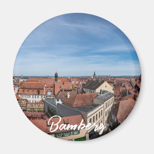 Panorama uitzicht van de oude stad van bovenaf in magneet (Voorkant)