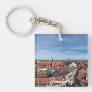 Panorama uitzicht van de oude stad van bovenaf in  sleutelhanger