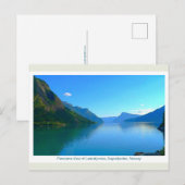Panorama Uitzicht van Lustrafjorden Briefkaart (Voorkant / Achterkant)