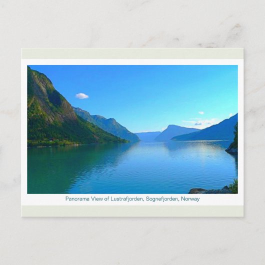Panorama Uitzicht van Lustrafjorden Briefkaart (Voorkant)