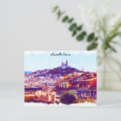 Panorama-Uitzicht van Marseille France Briefkaart (Staand voorkant)